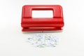 Red puncher on white background isolated. Royalty Free Stock Photo