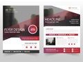 Red purple business Brochure Leaflet Flyer annual report template design, book cover layout design, abstract business presentation Royalty Free Stock Photo