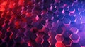 Red Purple Gen Dnc Endering Honeycomb Technology Background. Generative AI Royalty Free Stock Photo