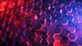 Red Purple Gen Dnc Endering Honeycomb Technology Background. Generative AI