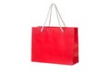 A red paper gift bag with handles Royalty Free Stock Photo