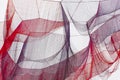 Red and purple nets under the ski. Textured background Royalty Free Stock Photo