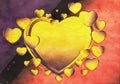 Red Purple and Yellow Valentine Texture Background Graphic