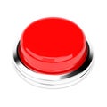 Red push button. Alarm sign. 3d rendering illustration isolated