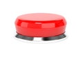 Red push button. Alarm sign. 3d rendering illustration isolated