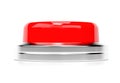 Red push button. Alarm sign. 3d rendering illustration isolated