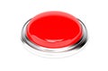 Red push button. Alarm sign. 3d rendering illustration isolated