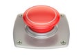 Red push button, 3D rendering Royalty Free Stock Photo