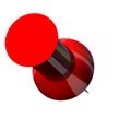 Red Push Pin Royalty Free Stock Photo
