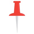 Red push pin icon, vector illustration Royalty Free Stock Photo