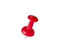 Red push pin isolated