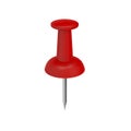 Red push pin isolated on white background. Royalty Free Stock Photo