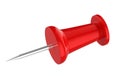Red Push Pin Isolated Royalty Free Stock Photo