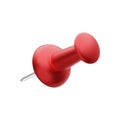 Red push pin isolated on white background. Thumbtack. Vector illustration Royalty Free Stock Photo