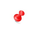 Red push pin Thumbtack Top view Royalty Free Stock Photo