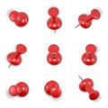 Red Push Pins Royalty Free Stock Photo