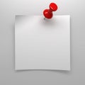 Red pushpin and note Royalty Free Stock Photo