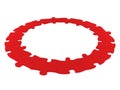 Red puzzle circle Royalty Free Stock Photo