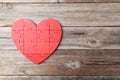 Red puzzle heart Royalty Free Stock Photo