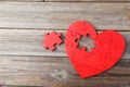 Red puzzle heart Royalty Free Stock Photo