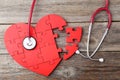 Red puzzle heart Royalty Free Stock Photo