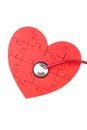 Red puzzle heart Royalty Free Stock Photo