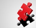 Red Puzzle Piece Royalty Free Stock Photo