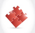 Red puzzle pieces illustration design Royalty Free Stock Photo