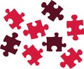 Red puzzle pieces Royalty Free Stock Photo