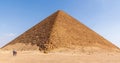 The red pyramid in the desert of Sahara
