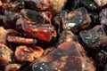Red pyrope minerals (garnet) Royalty Free Stock Photo