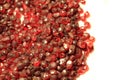 Red pyrope minerals (garnet) Royalty Free Stock Photo