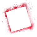 Red quare stencil frame