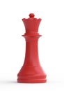 Red queen chess on a white background
