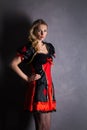 Red Queen cosplay - pretty young woman