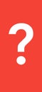 Red question mark. Clipping path. Plasticine question mark. Royalty Free Stock Photo