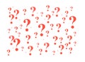 Red question marks Royalty Free Stock Photo