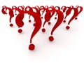Red question marks group Royalty Free Stock Photo