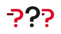 Red Question Marks Icon: Unknown, Confusion Problem Solving, vector design Generative AI Royalty Free Stock Photo