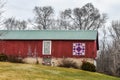 Red Quilt Barn in Bloomfield, Wisconsin. USA Royalty Free Stock Photo