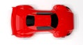 Red race car isolated.