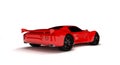 Red race car isolated.