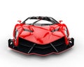 Red race supercar - front view Royalty Free Stock Photo