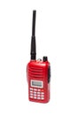 Red Radio Transceiver on White background Royalty Free Stock Photo