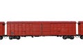 red rail car isolated on a white background. Royalty Free Stock Photo