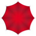 Red Rain Umbrellas. Vector Illustration