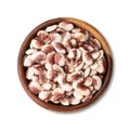 Red rajado beans in a bowl isolated over white background Royalty Free Stock Photo