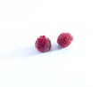 Red raspberries, white background. Vegetarian, diet food, photo Royalty Free Stock Photo