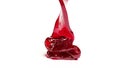 Red Raspberry jam drizzle liquid flow 3d Royalty Free Stock Photo