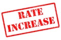 Red Rate Increase Rubber Stamp